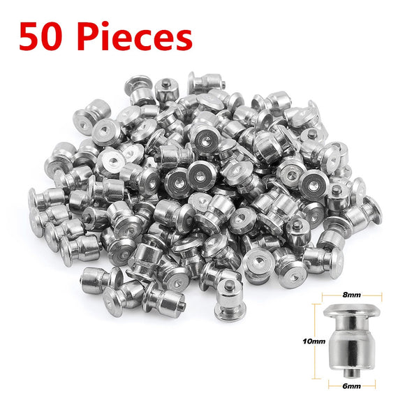 50pcs Winter Wheel Lugs Car Tires Studs Screw Snow Spikes Wheel Tyre Snow Chains Studs For Shoes ATV Car Motorcycle Tire 8x10mm - gearextra